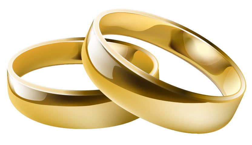 Golden rings PNG image    图片编号:6804