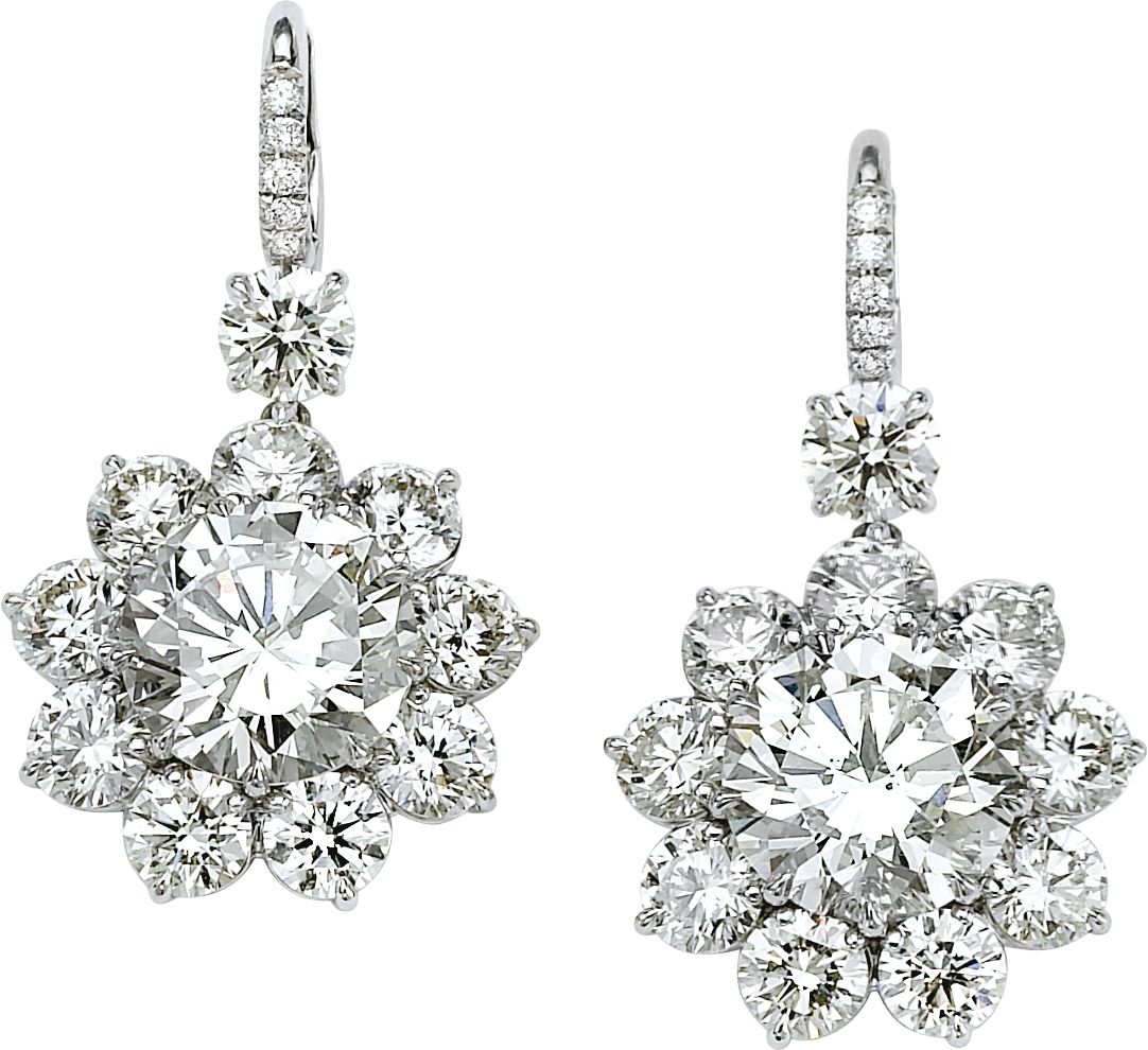 Diamond earrings PNG image    图片编号:6823