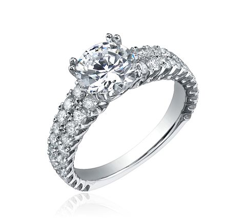 silver ring with diamond PNG    图片编号:6840