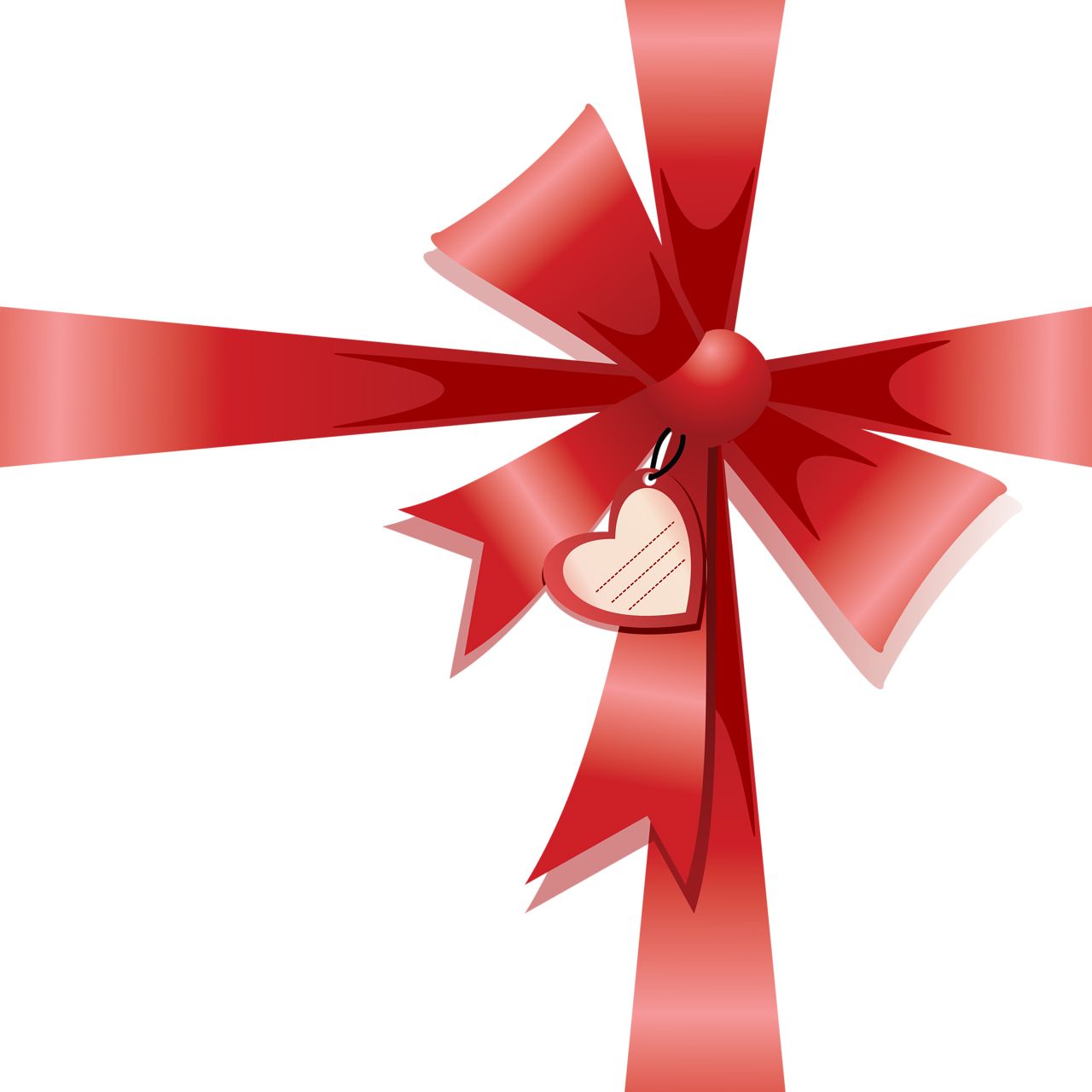 red ribbon bow PNG    图片编号:100685