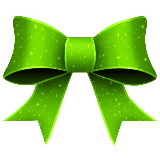 Green bow PNG image    图片编号:10120