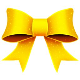 Yellow bow PNG image    图片编号:10121