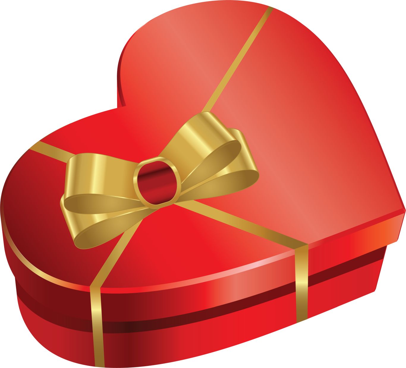 Red heart gift box PNG    图片编号:100100