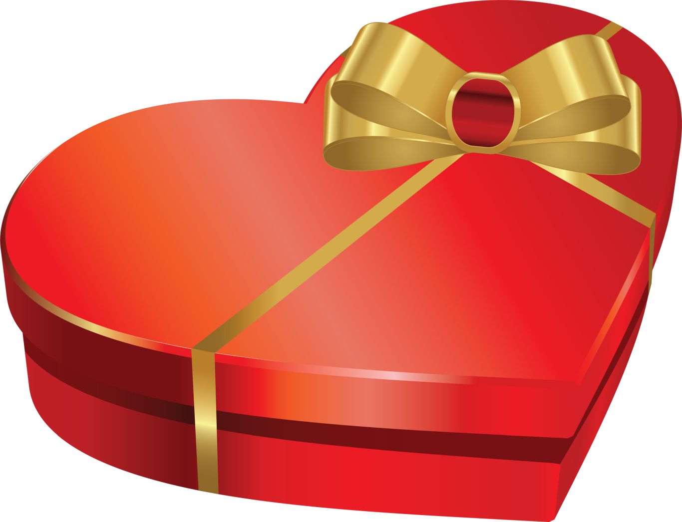 Red heart gift box PNG    图片编号:100101