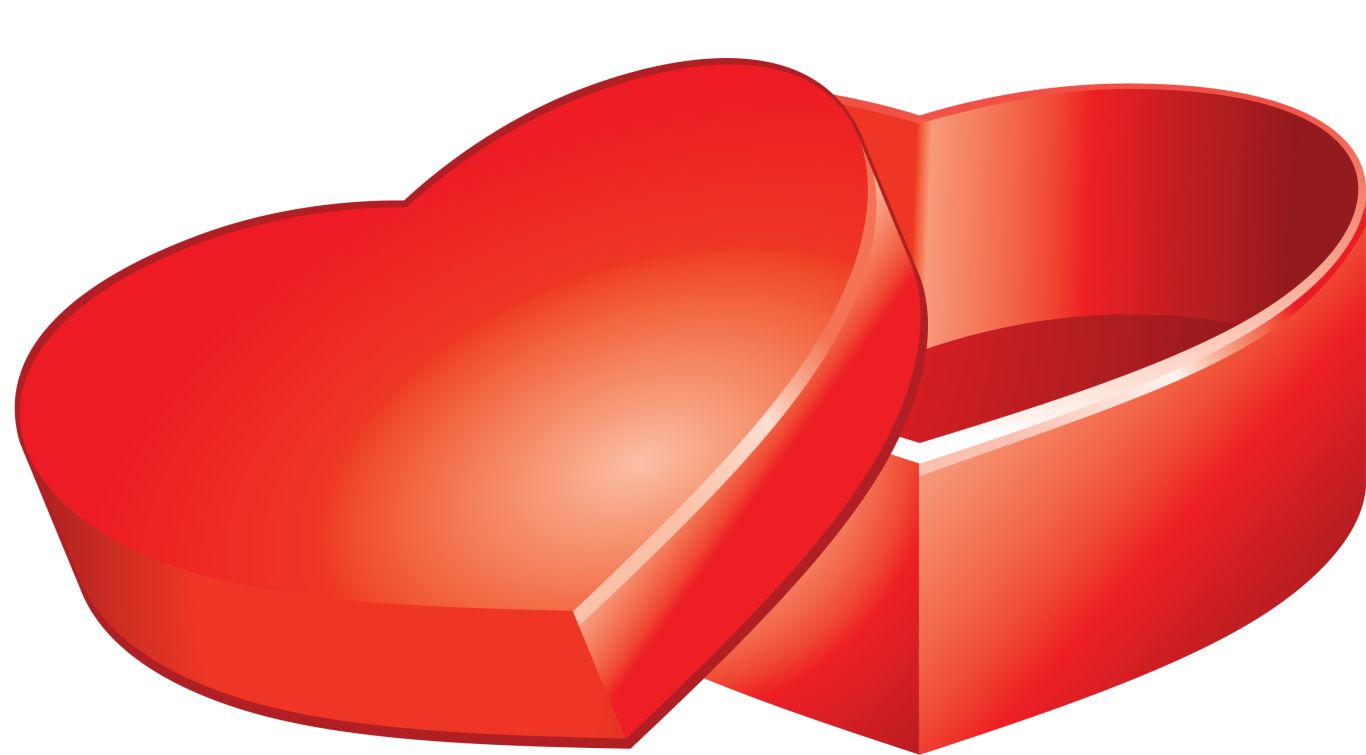 Red heart gift box PNG    图片编号:100103