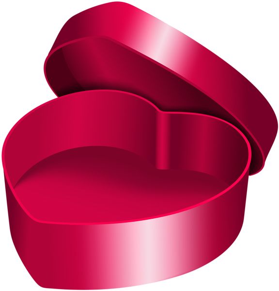 red heart open gift box PNG    图片编号:100255