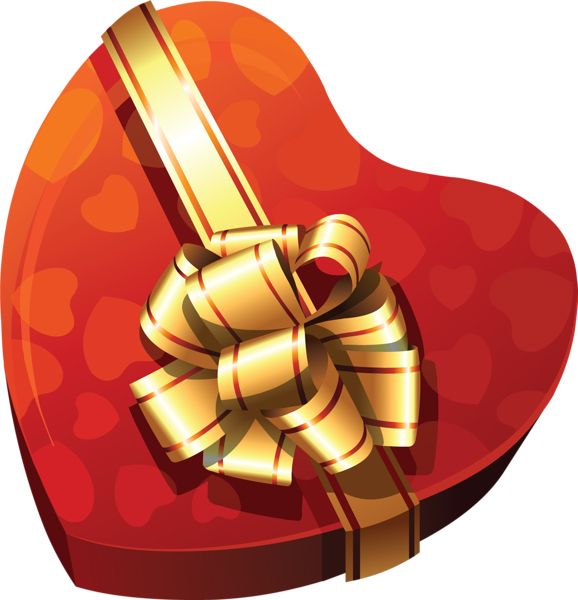 red heart gift box PNG    图片编号:100262