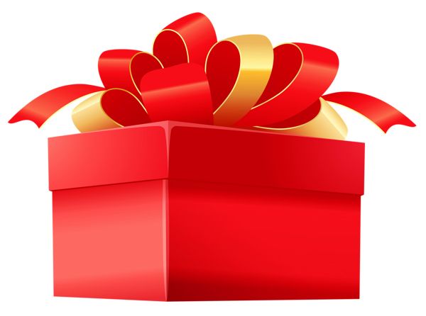 Red gift box PNG    图片编号:100368