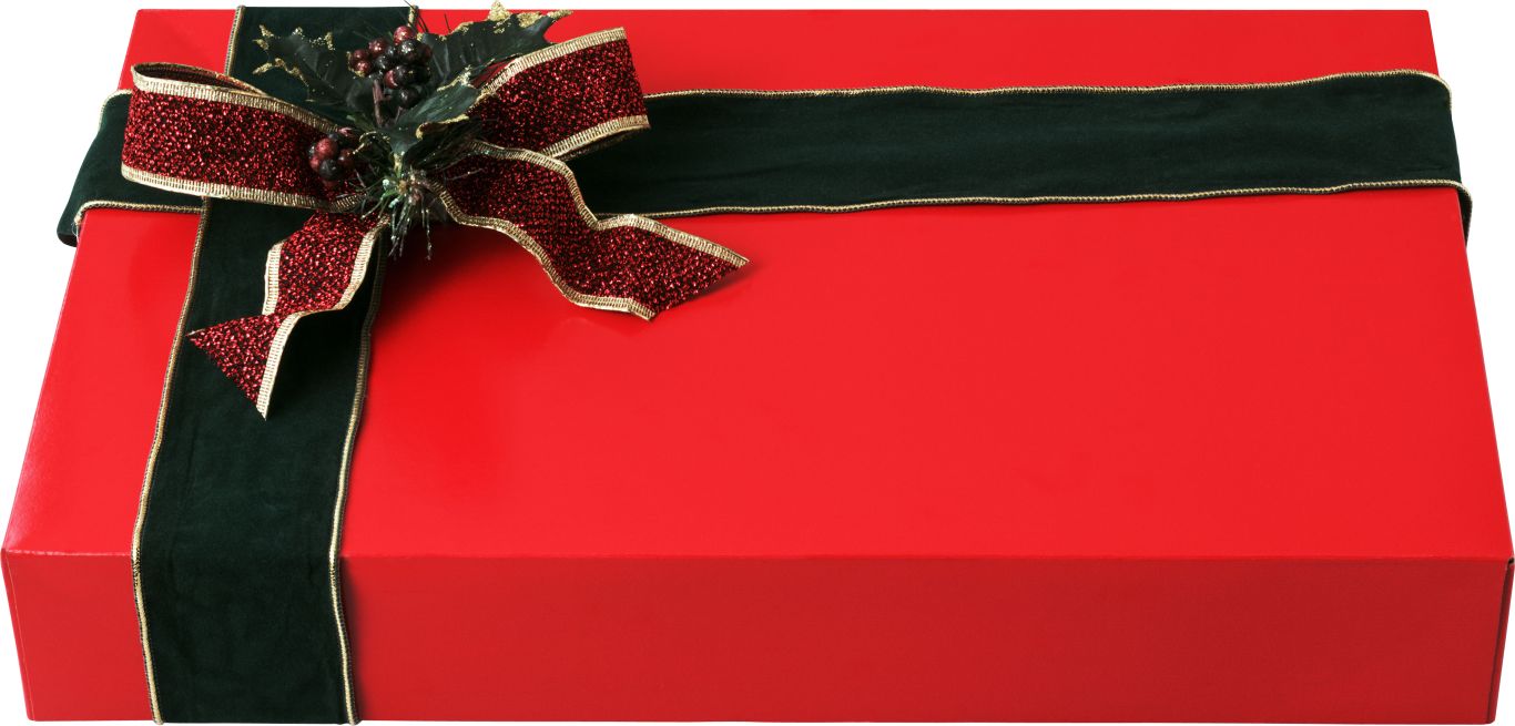 Red gift box PNG    图片编号:100437