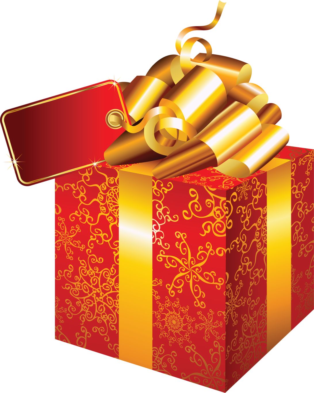 Gift red box PNG image    图片编号:5987
