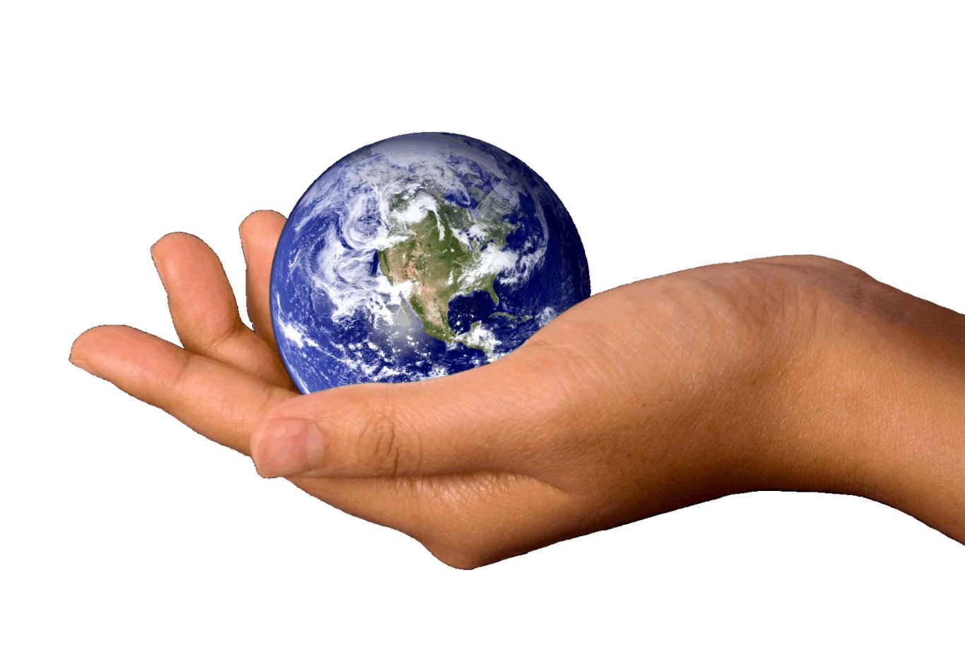 Globe, earth in hand PNG    图片编号:100083