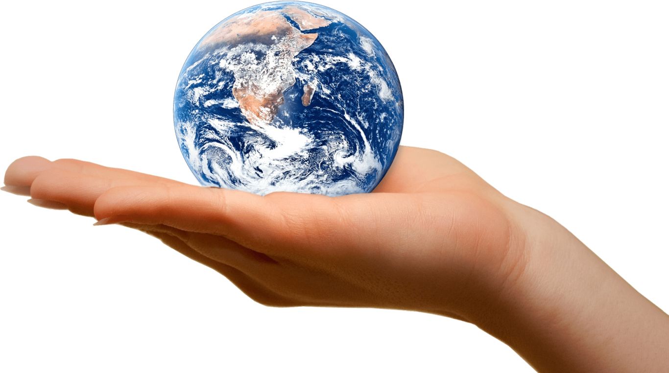 Globe, earth in hand PNG    图片编号:100095