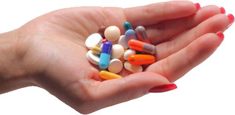 Pills in hand PNG    图片编号:16541