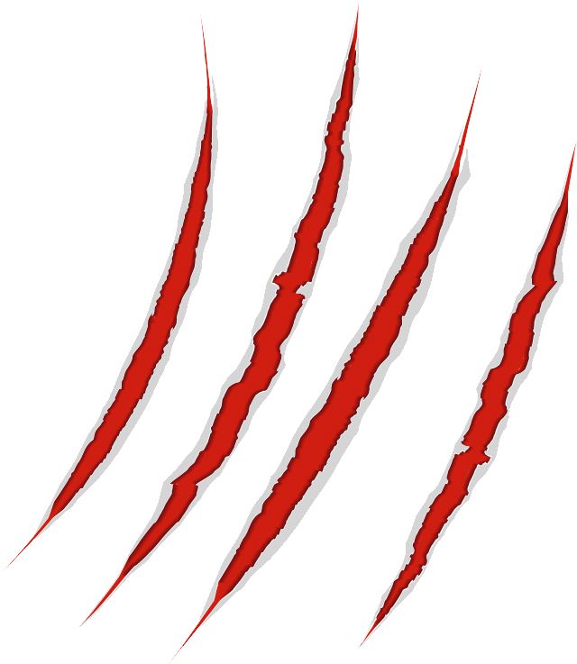 Scratches claw PNG image    图片编号:6172