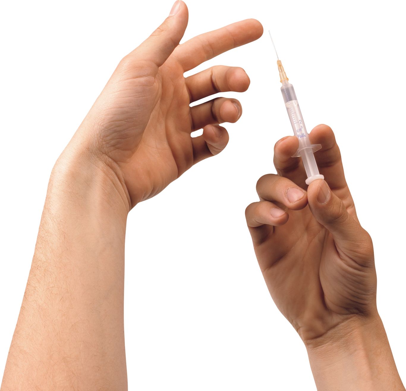 Syringe in hand PNG    图片编号:12370