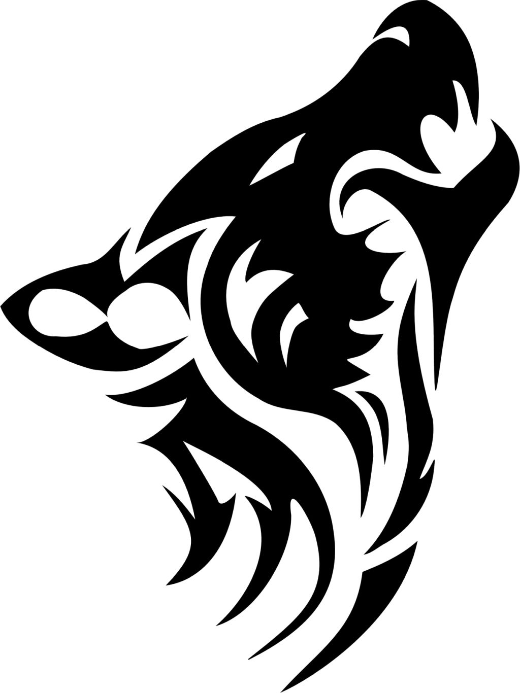 Tattoo wolf PNG image    图片编号:5461