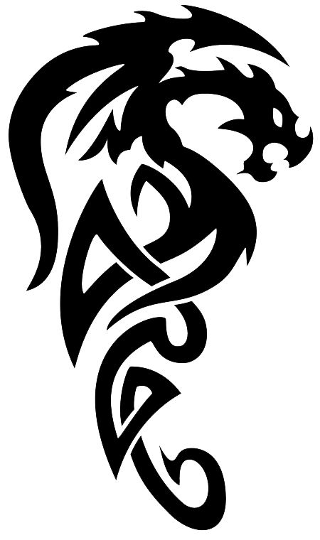 Tattoo dragon PNG image    图片编号:5468