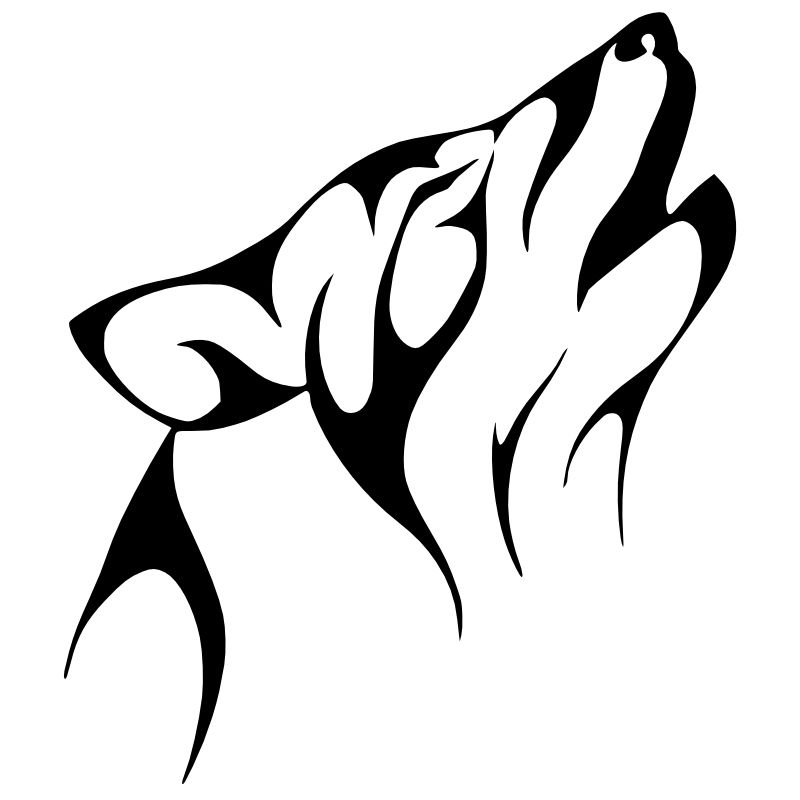 Tattoo wolf PNG image    图片编号:5471