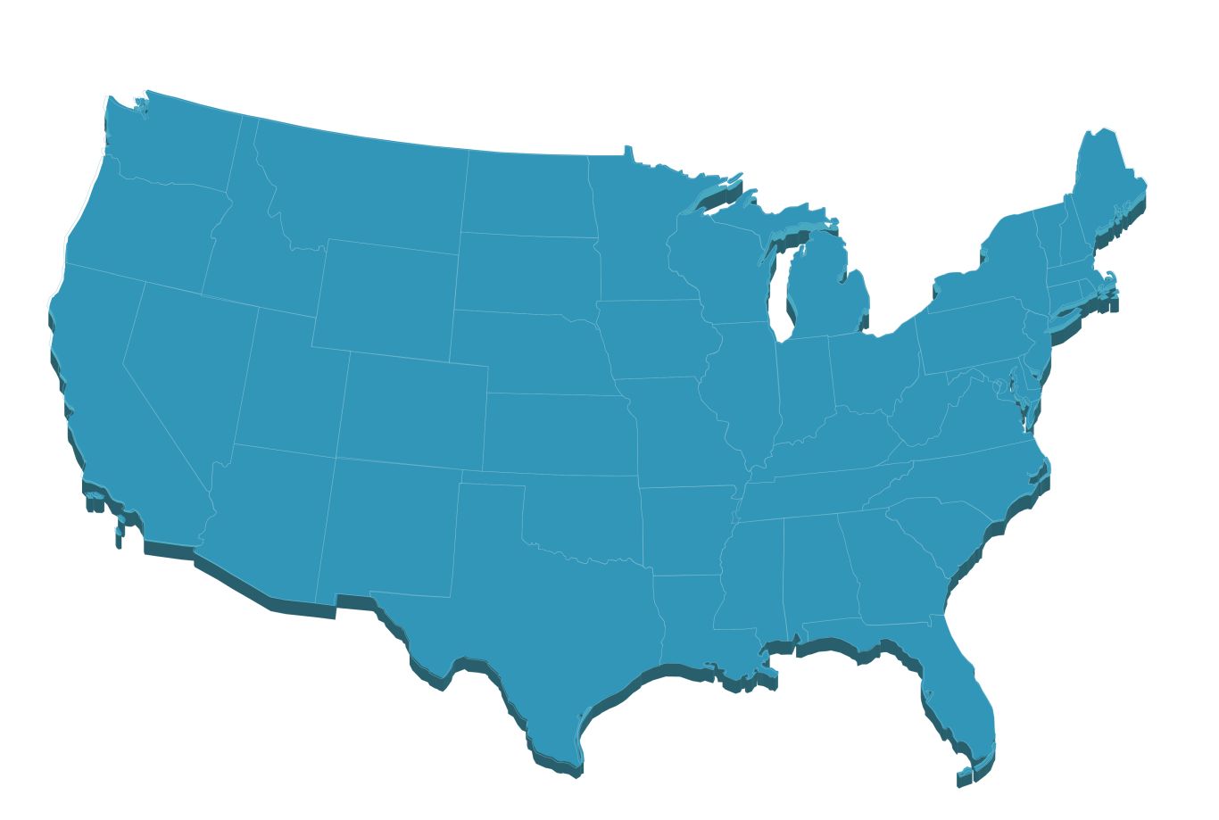 USA map PNG    图片编号:46488