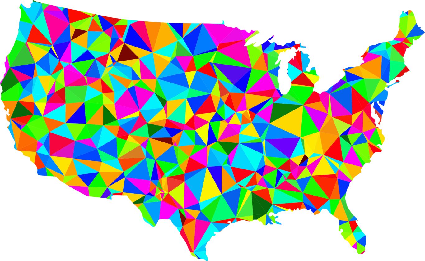 USA map PNG    图片编号:46492