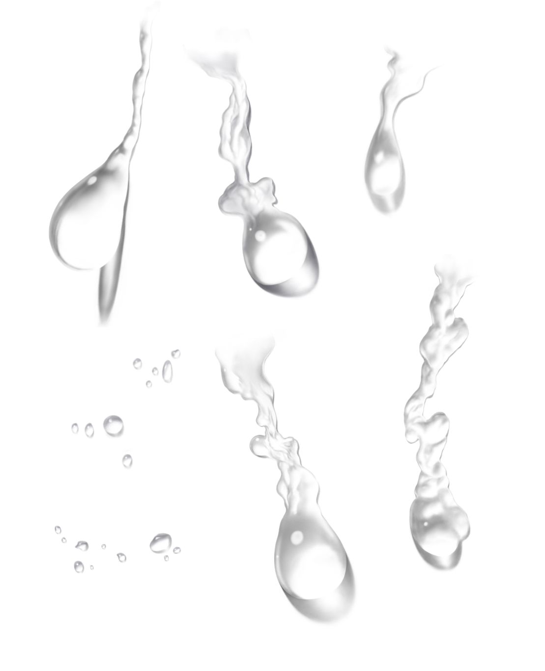Water drops PNG     图片编号:13496