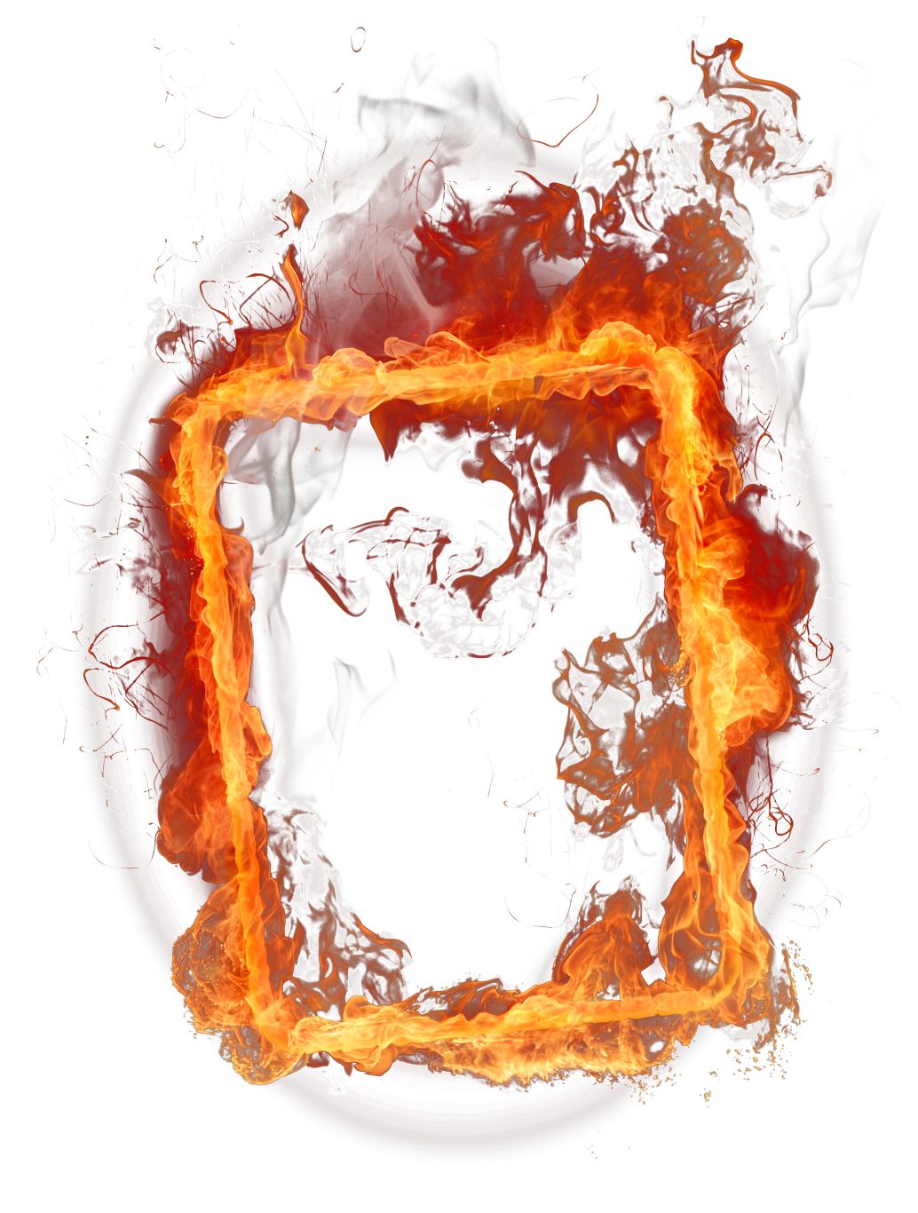 Fire frame PNG image     图片编号:6002