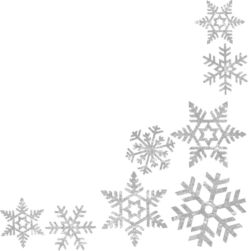 Snowflakes border frame PNG image     图片编号:7537