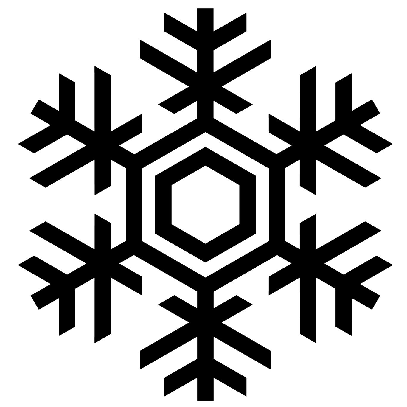 Snowflake silhouette PNG image     图片编号:7579