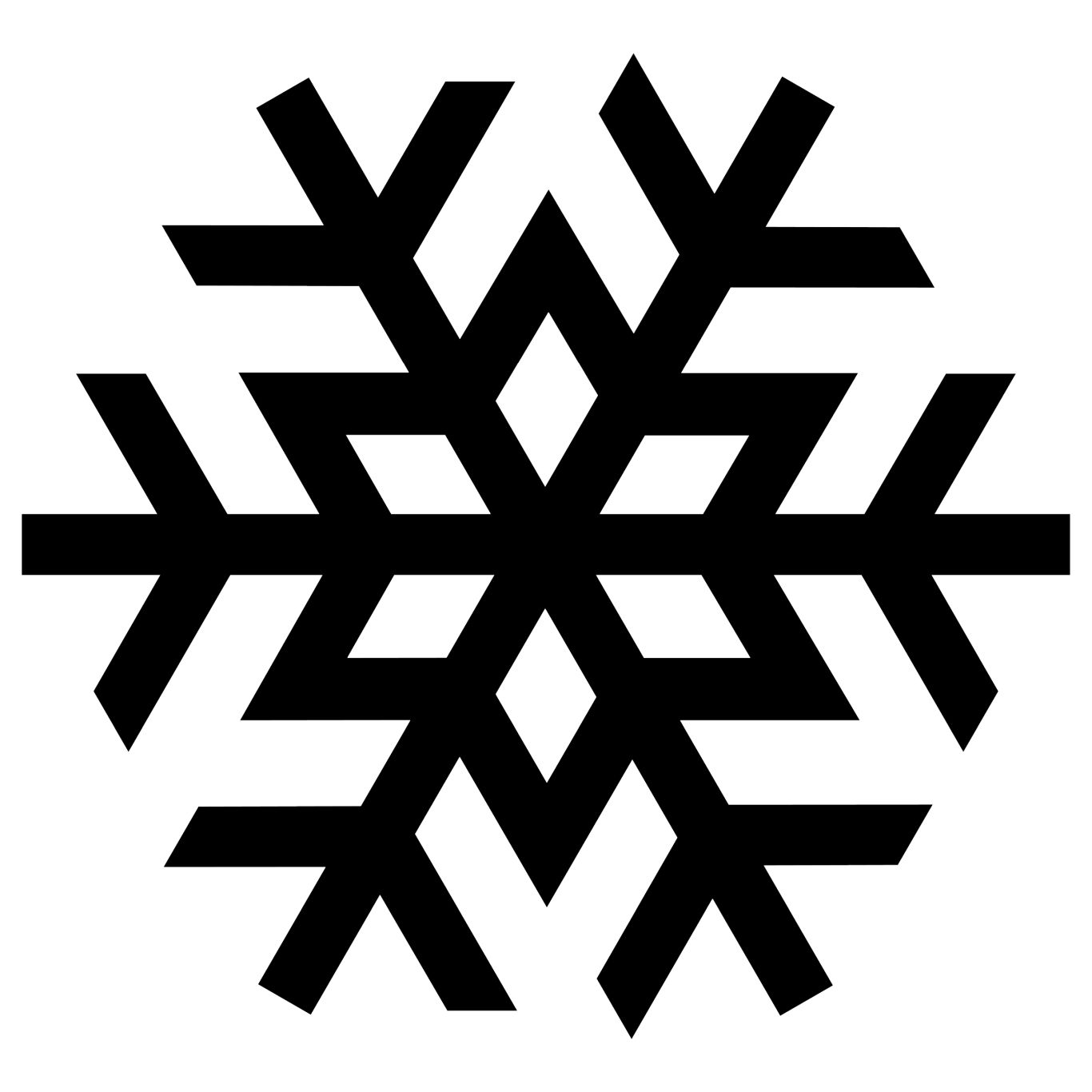 Snowflake silhouette PNG image     图片编号:7581