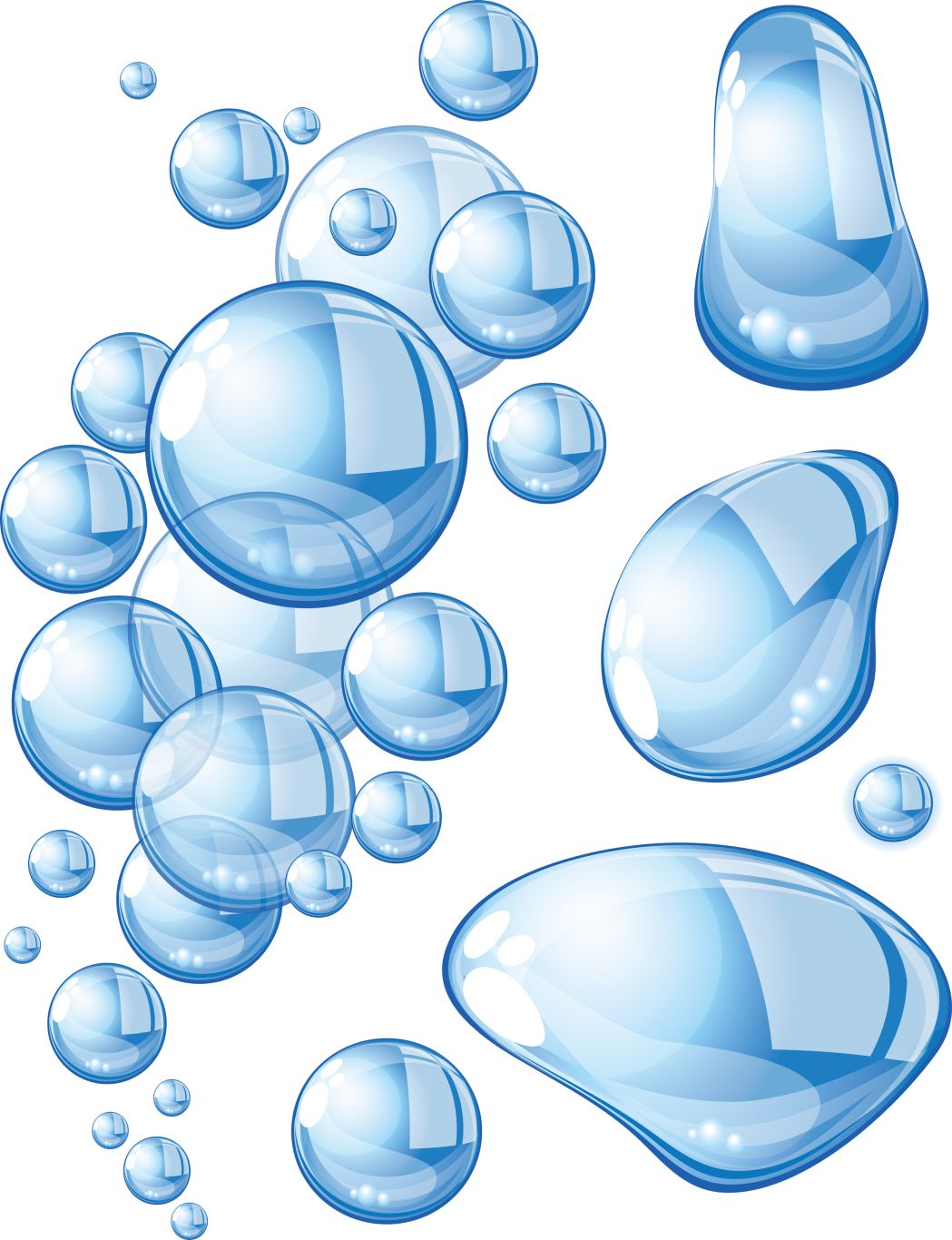 Water drops PNG image     图片编号:3276