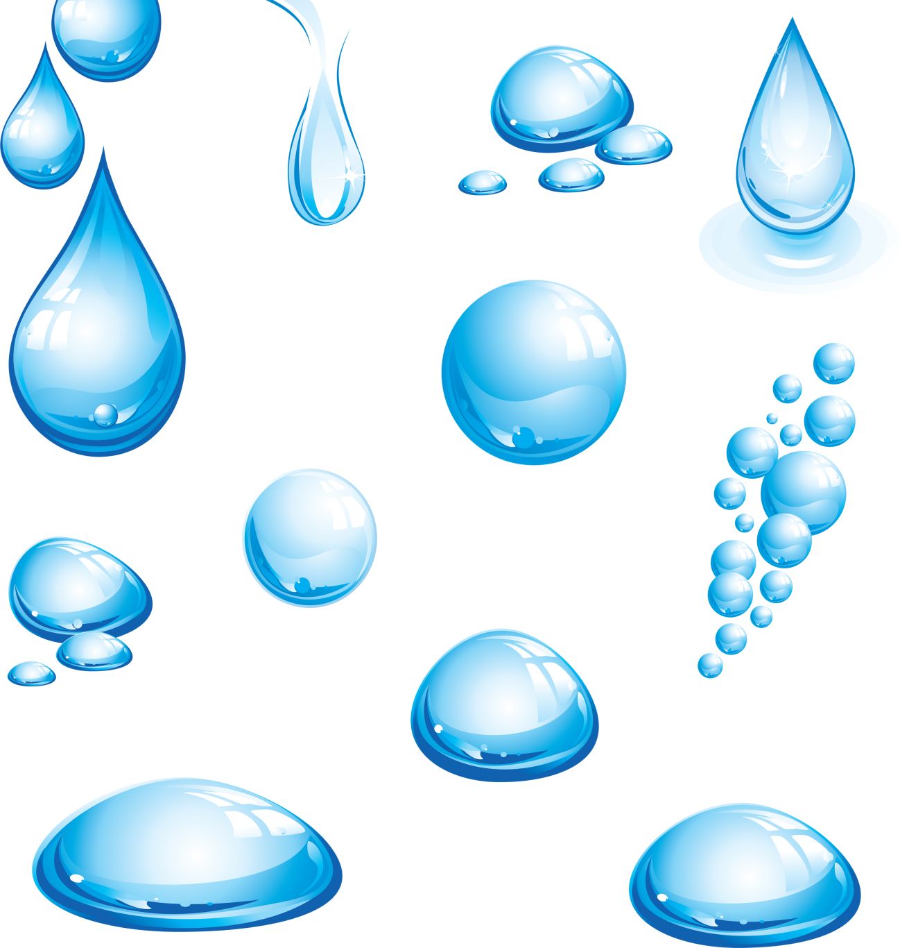 Water drops PNG image     图片编号:3299