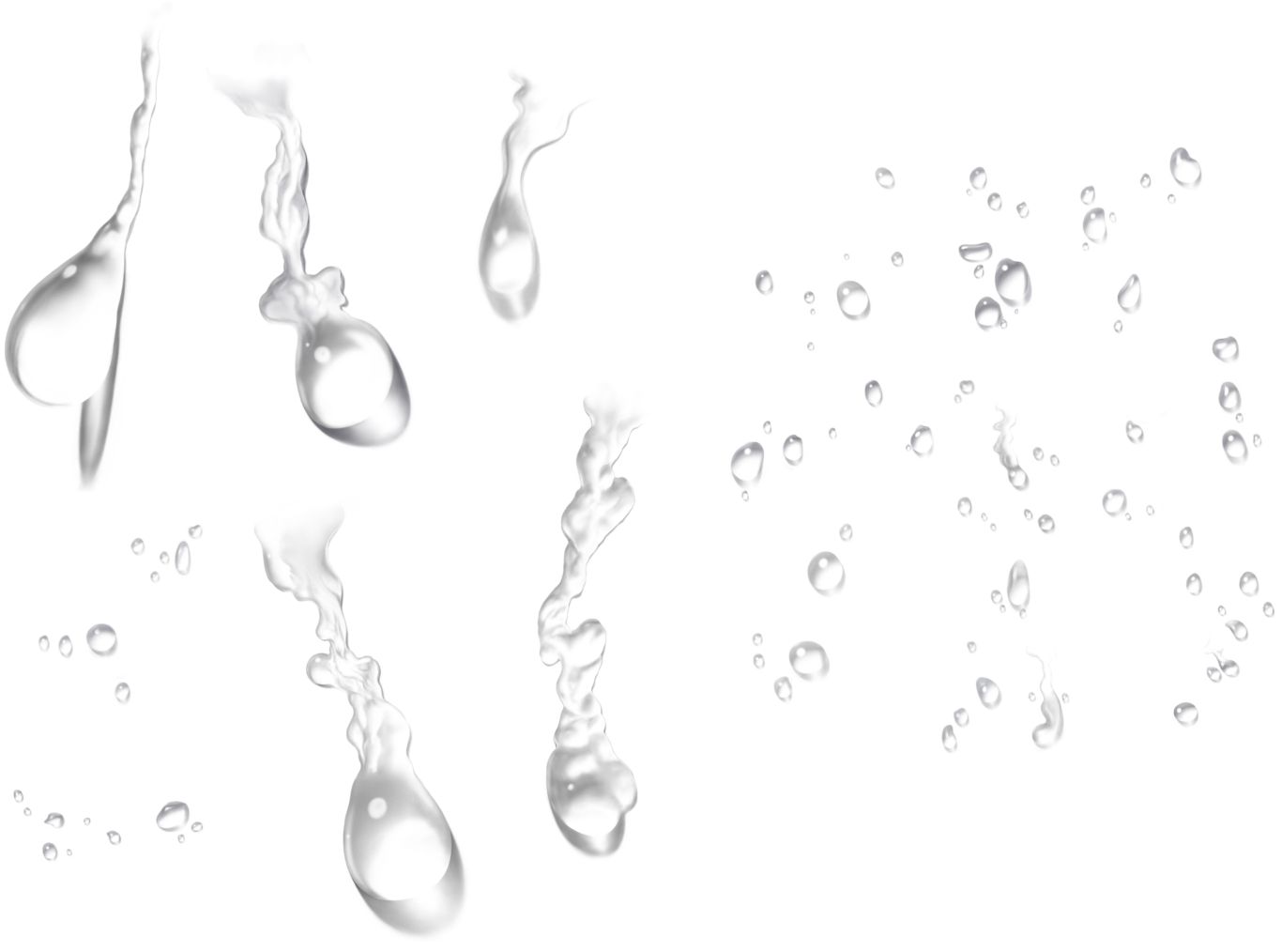 Water drops PNG image     图片编号:3306