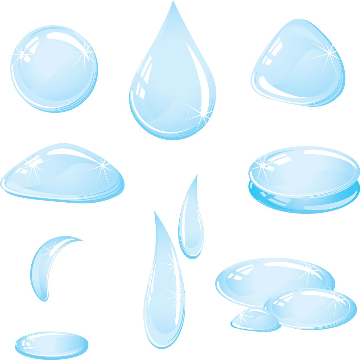 Water drops PNG image     图片编号:3311