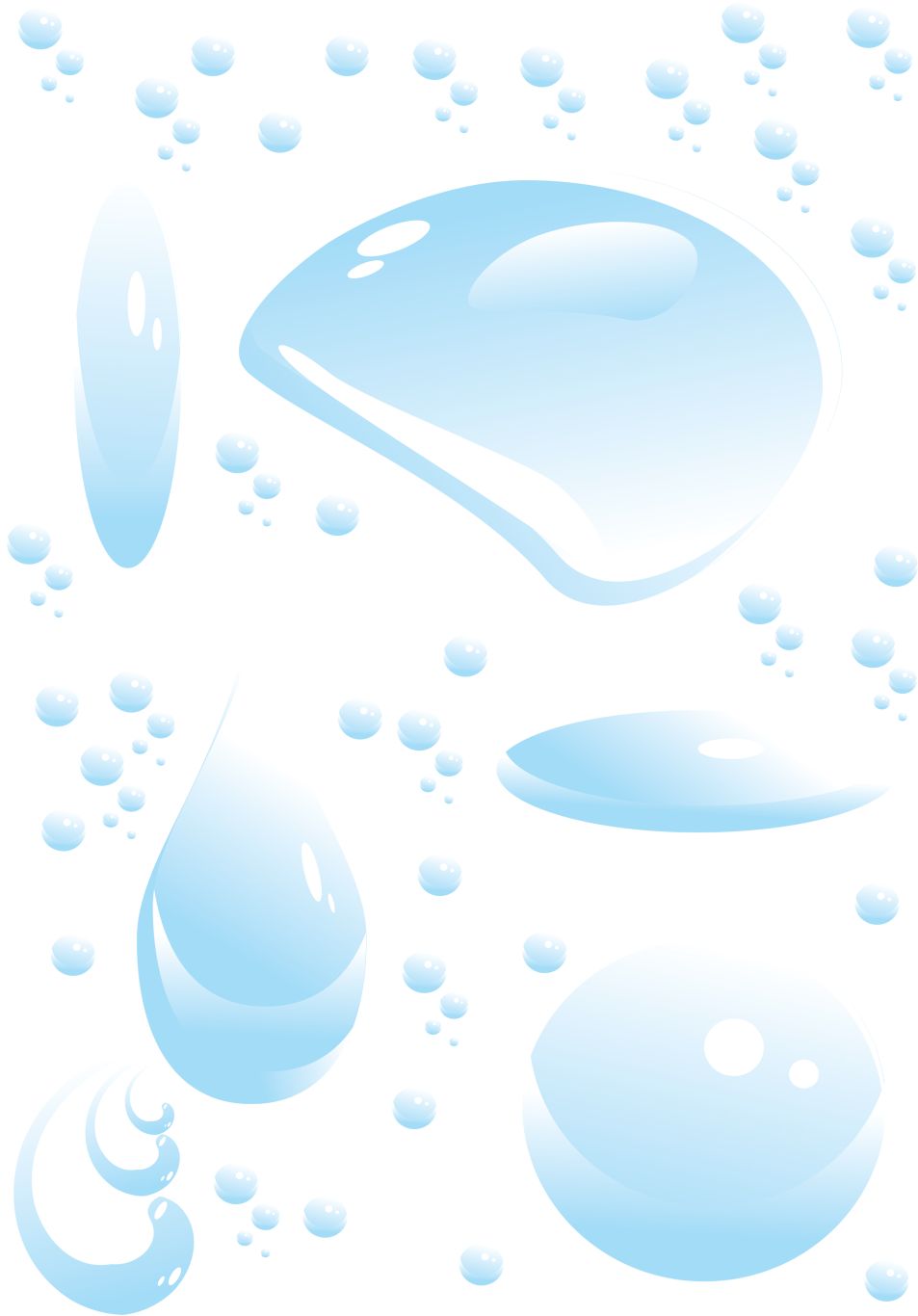 Water drops PNG image     图片编号:3314