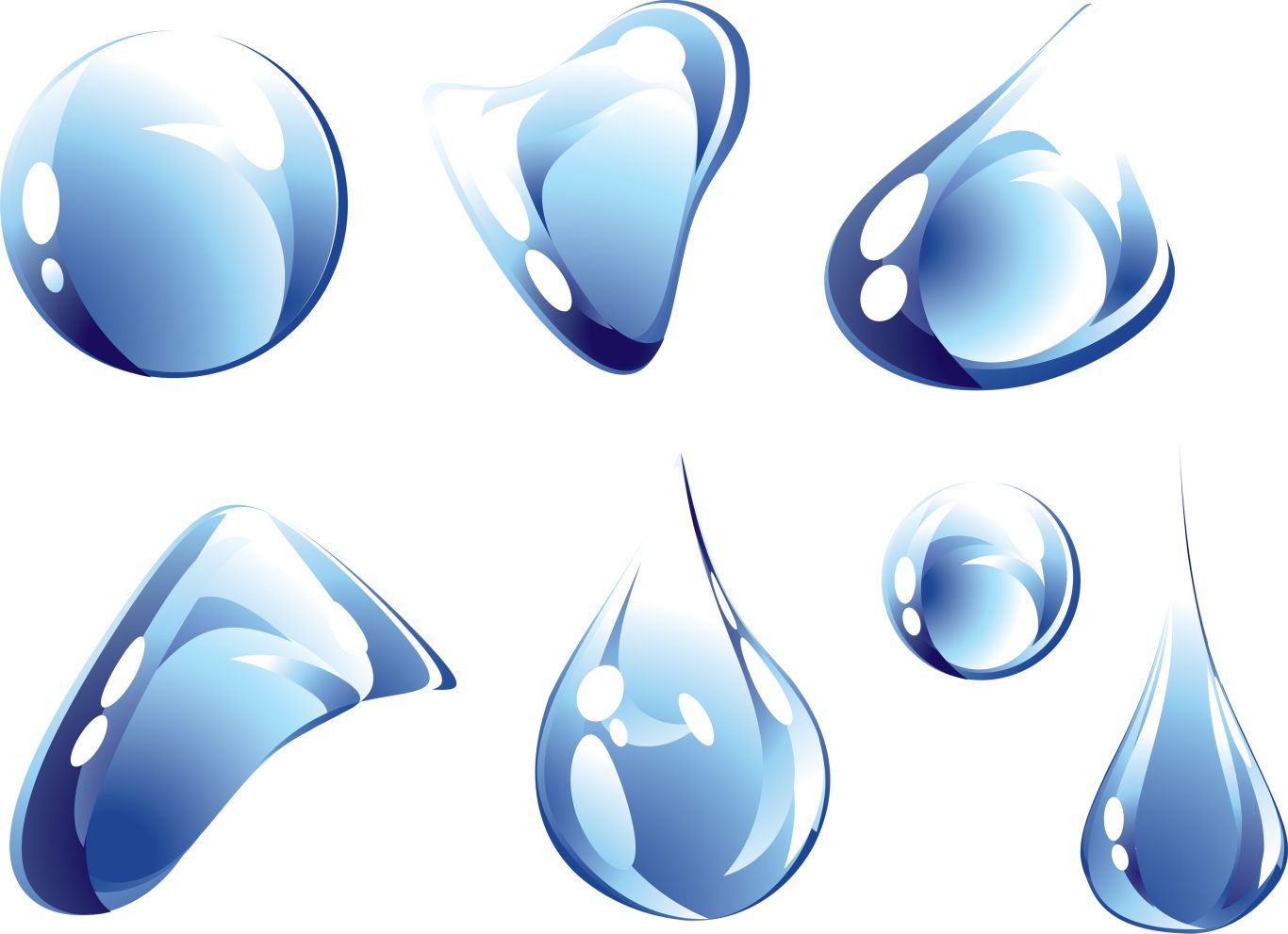 Water drops PNG image     图片编号:3315