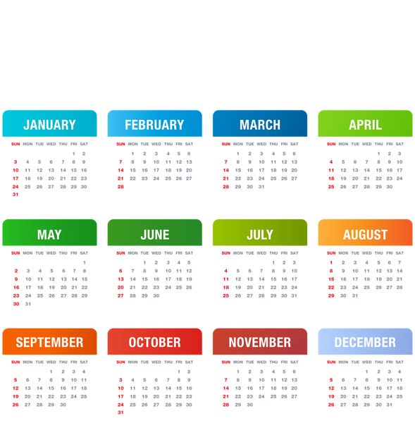 Calendar 2022 year PNG    图片编号:104327