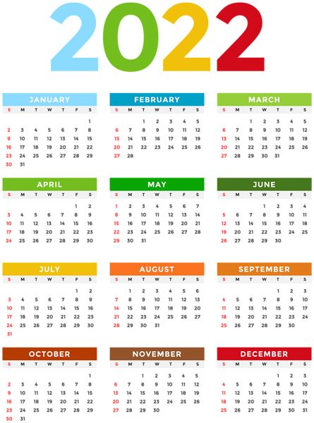 Calendar 2022 year PNG    图片编号:104334
