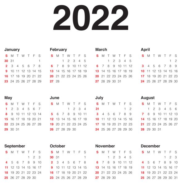 Calendar 2022 year PNG    图片编号:104340