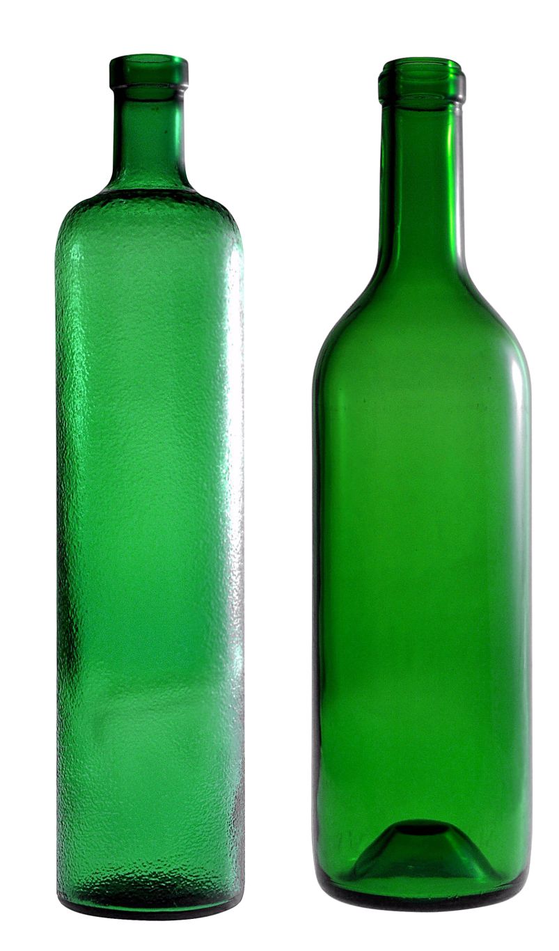 empty green glass bottle PNG image    图片编号:2938