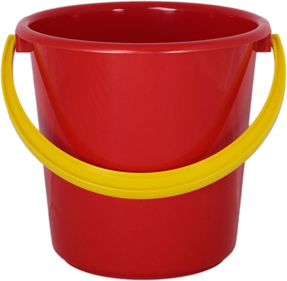Plastic red bucket PNG image    图片编号:7770