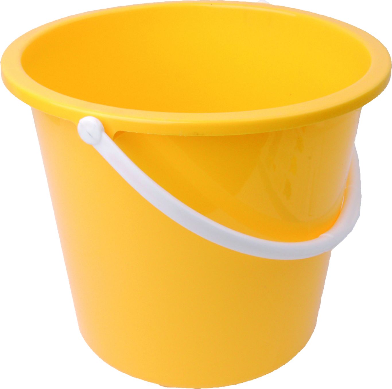 Plastic yellow bucket PNG image free download    图片编号:7773