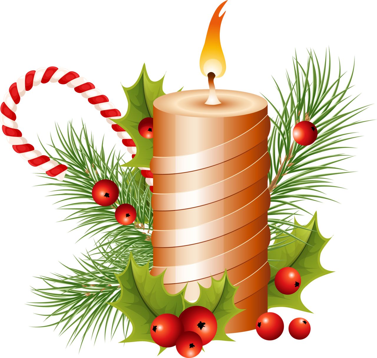 Christmas candle PNG image    图片编号:7265