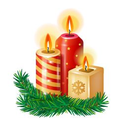 Christmas candle PNG image    图片编号:7321