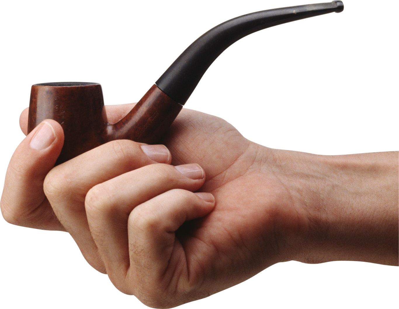 smoking pipe in hand PNG image    图片编号:95893