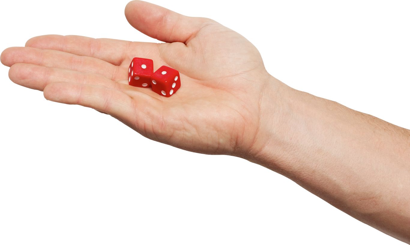 Dice in hand PNG    图片编号:54771