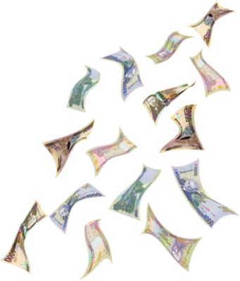 Falling money PNG    图片编号:15415