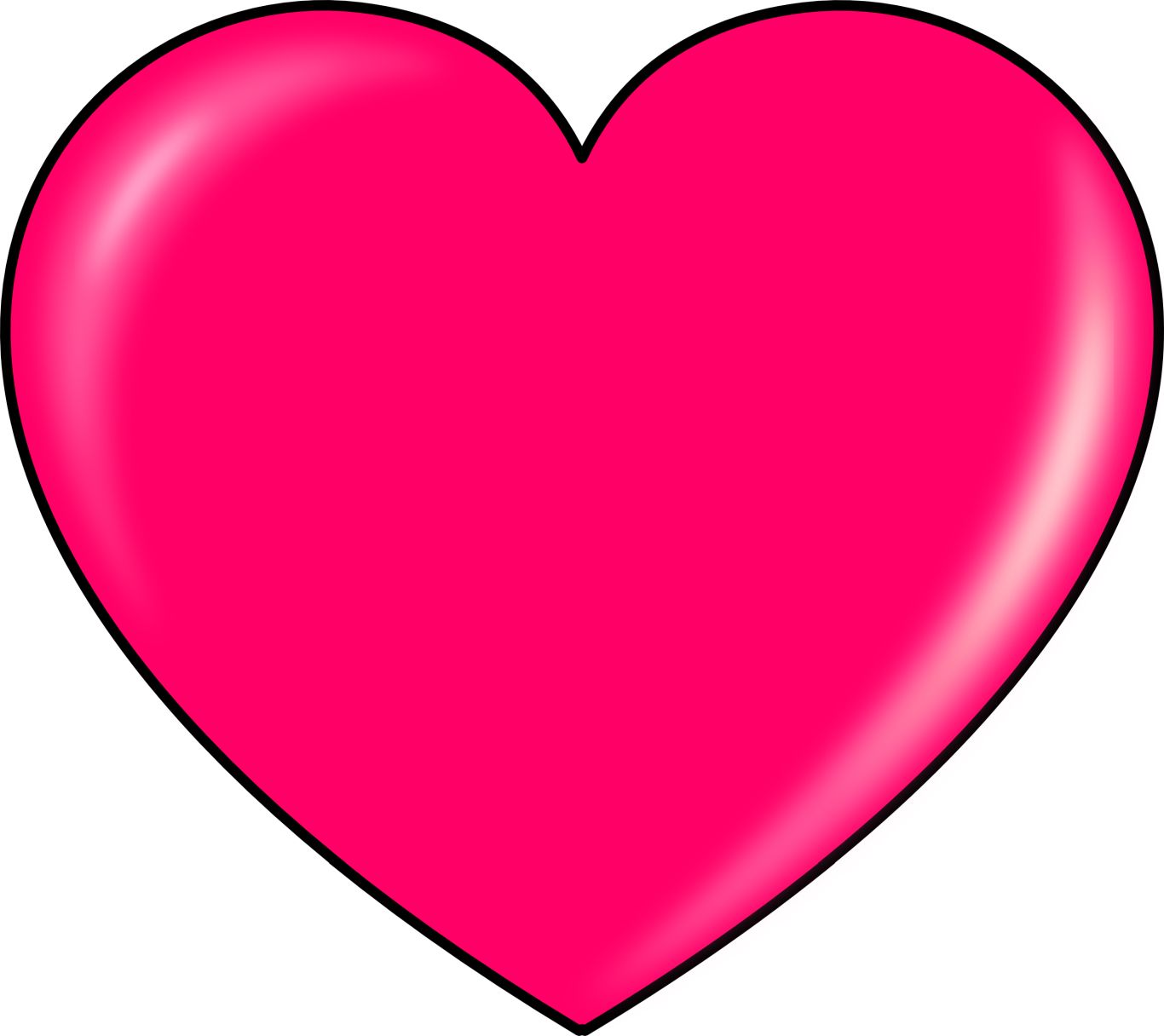 Pink heart PNG image, free download    图片编号:699