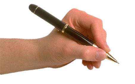 Pen in hand PNG image    图片编号:7409