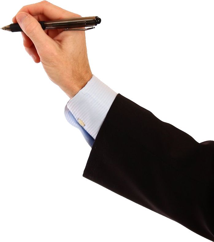 Pen in hand PNG image    图片编号:7424
