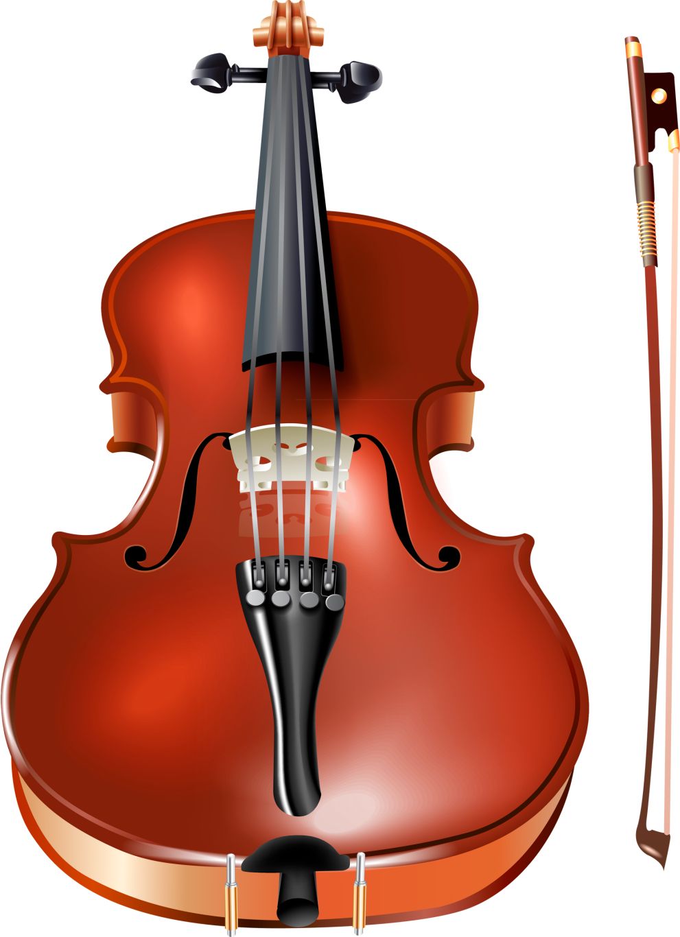 Violin and bow PNG    图片编号:12809